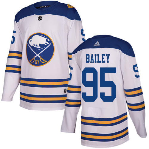 Adidas Sabres #95 Justin Bailey White Authentic 2018 Winter Classic Stitched NHL Jersey - Click Image to Close